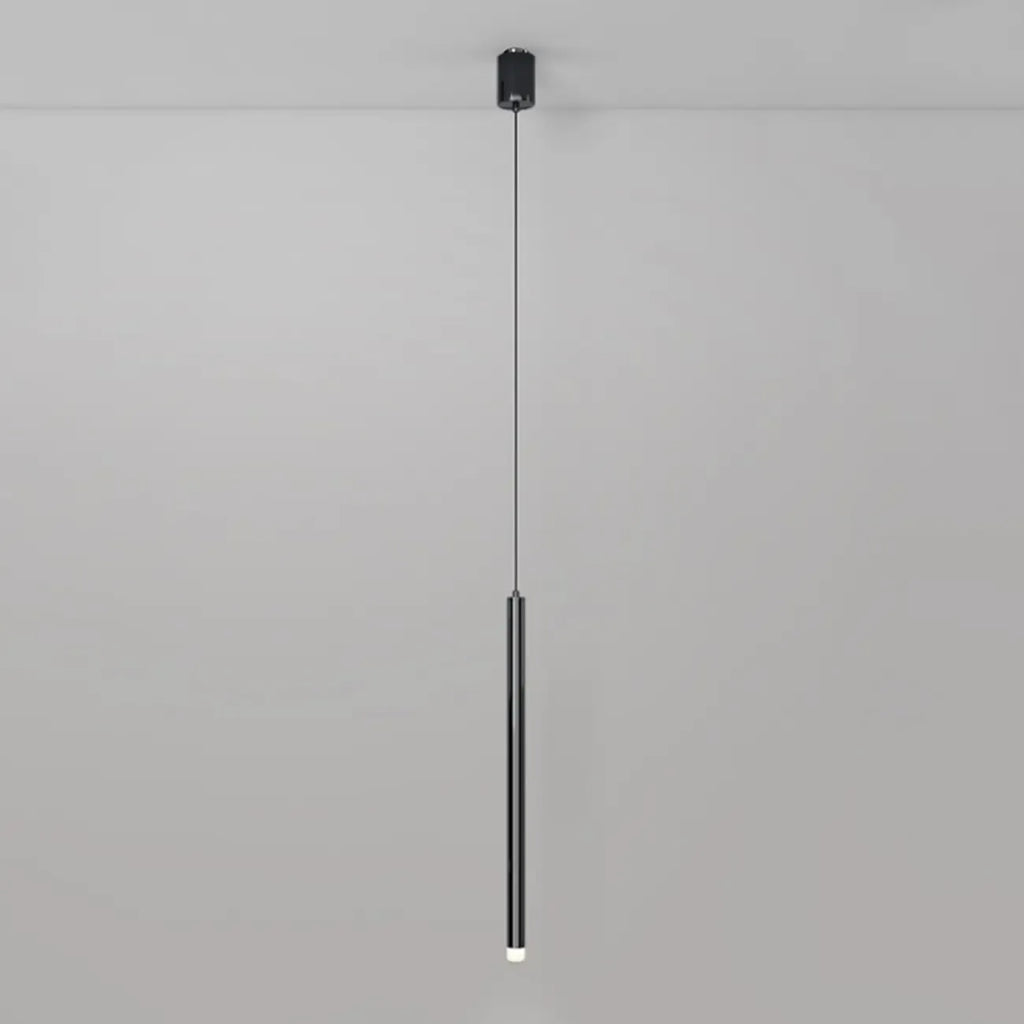 Suspension LED cylindrique en acrylique noir polyvalente de style nordique