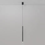 Suspension LED cylindrique en acrylique noir polyvalente de style nordique