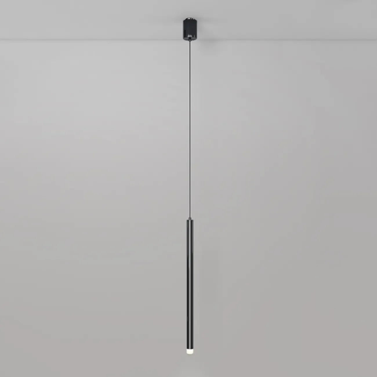 Suspension LED cylindrique en acrylique noir polyvalente de style nordique