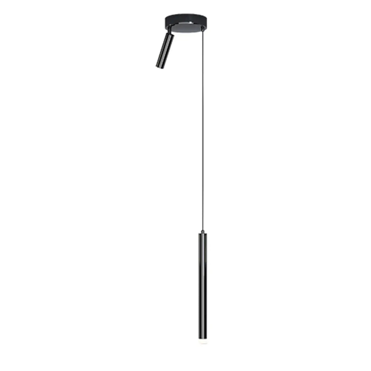 Suspension LED cylindrique en acrylique noir polyvalente de style nordique