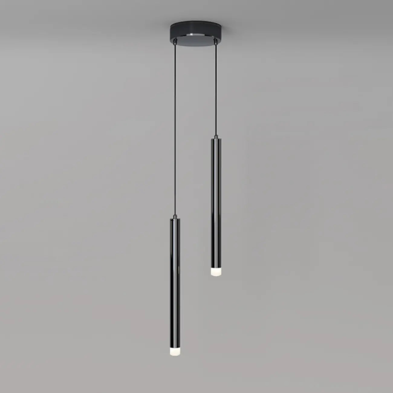 Suspension LED cylindrique en acrylique noir polyvalente de style nordique