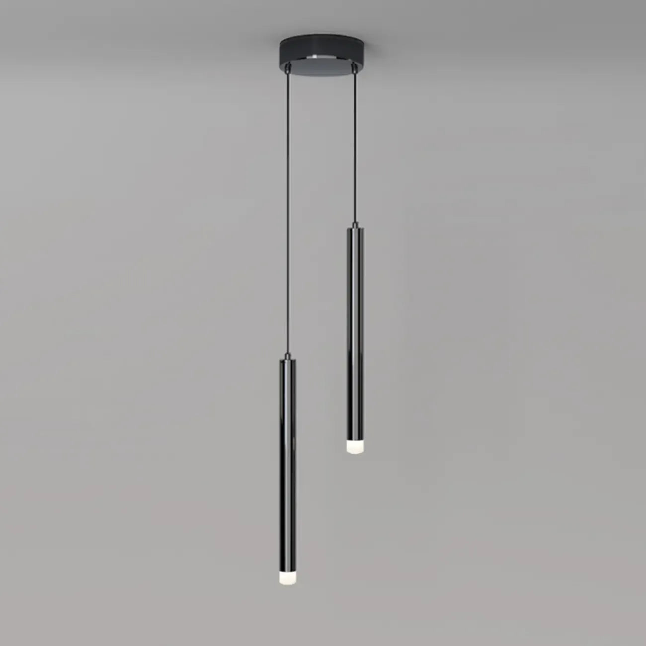 Suspension LED cylindrique en acrylique noir polyvalente de style nordique