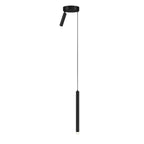 Suspension LED cylindrique en acrylique noir polyvalente de style nordique