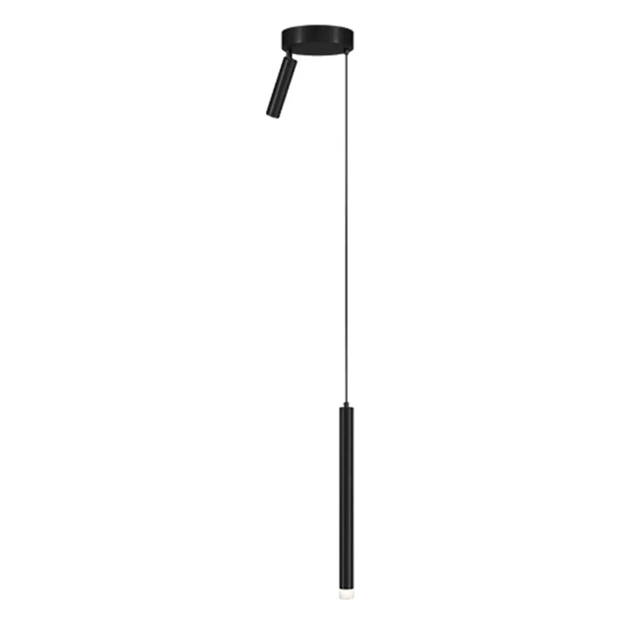Suspension LED cylindrique en acrylique noir polyvalente de style nordique