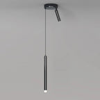 Suspension LED cylindrique en acrylique noir polyvalente de style nordique