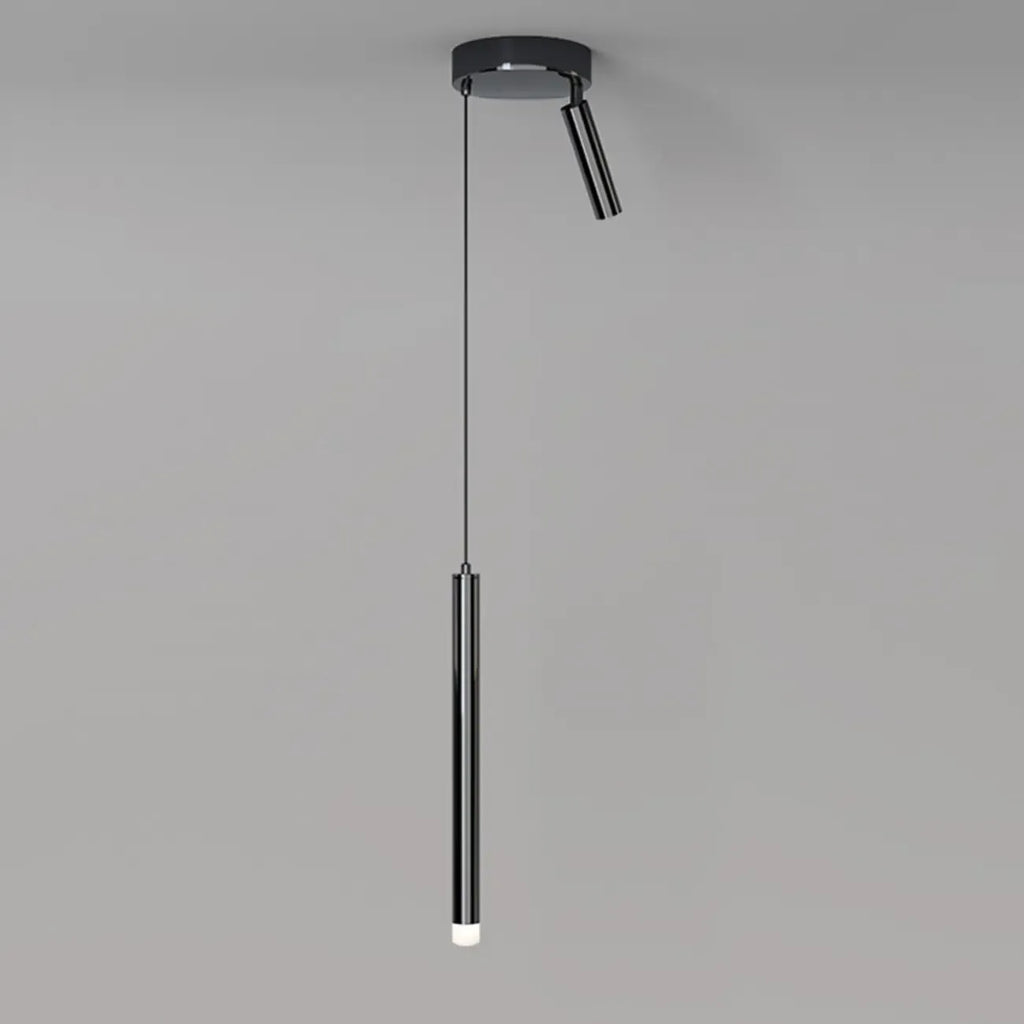 Suspension LED cylindrique en acrylique noir polyvalente de style nordique