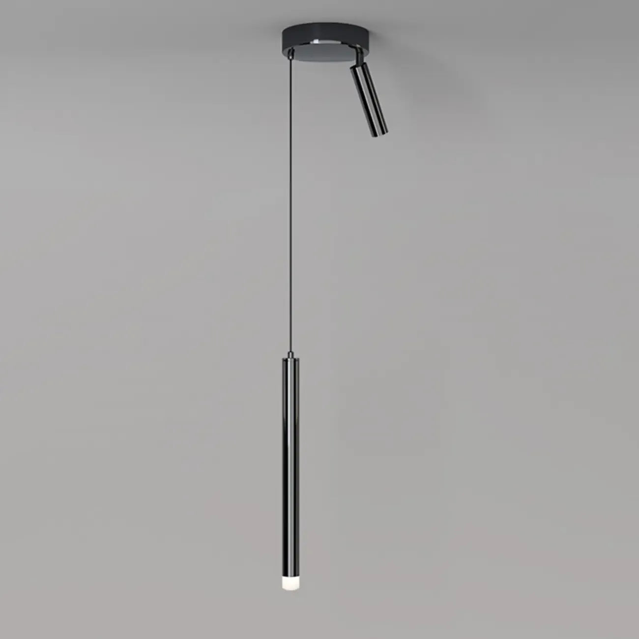 Suspension LED cylindrique en acrylique noir polyvalente de style nordique