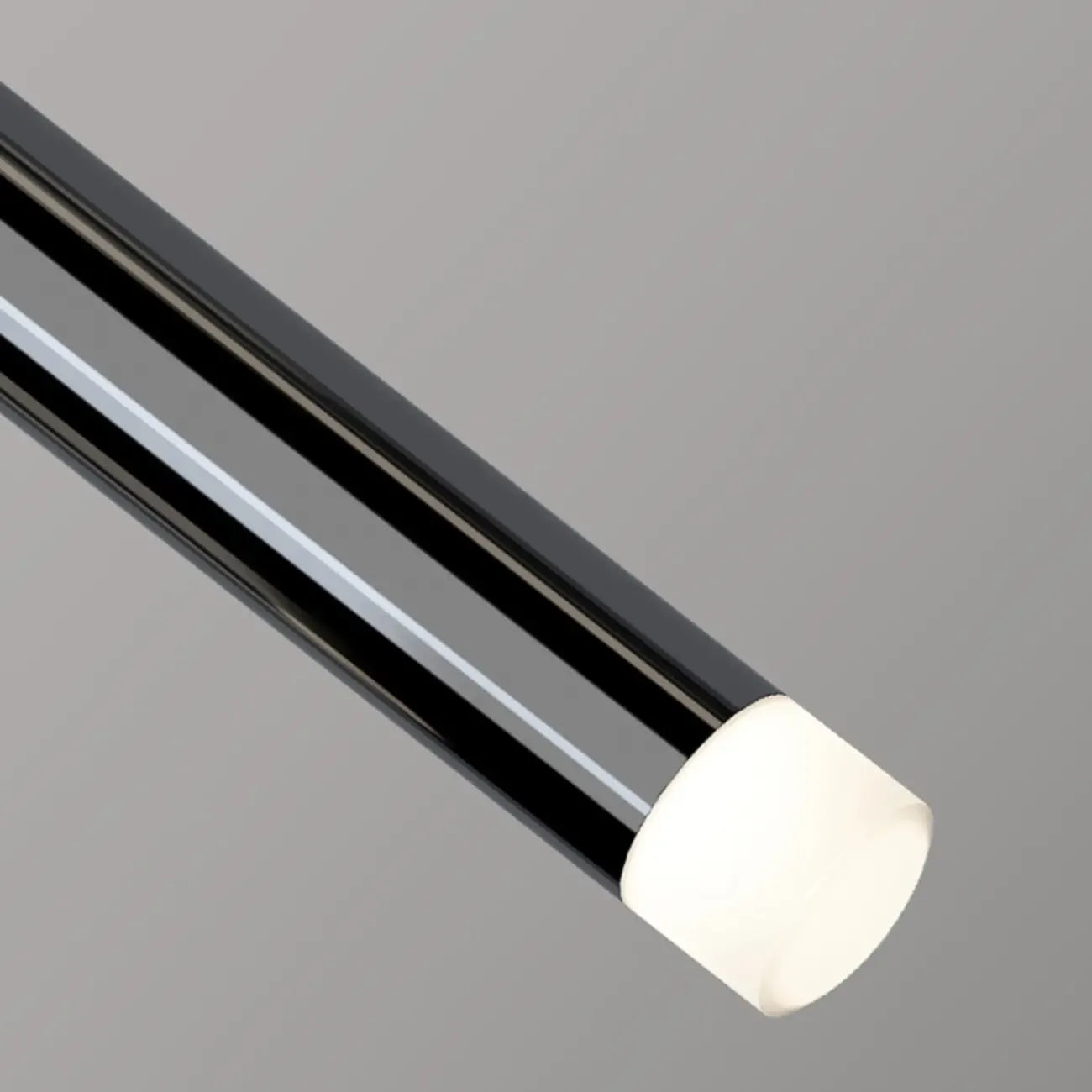 Suspension LED cylindrique en acrylique noir polyvalente de style nordique