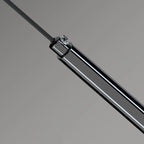 Suspension LED cylindrique en acrylique noir polyvalente de style nordique