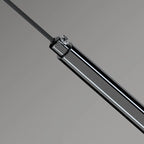 Suspension LED cylindrique en acrylique noir polyvalente de style nordique