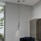 Suspension LED cylindrique en acrylique noir polyvalente de style nordique