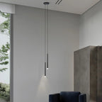 Suspension LED cylindrique en acrylique noir polyvalente de style nordique