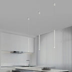 Suspension LED cylindrique en acrylique noir polyvalente de style nordique