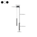 Suspension LED cylindrique en acrylique noir polyvalente de style nordique