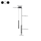 Suspension LED cylindrique en acrylique noir polyvalente de style nordique