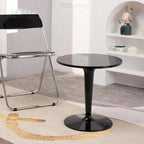 Table d'appoint ronde minimaliste en acrylique sur pied pour salon