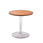 Table d'appoint ronde minimaliste en acrylique sur pied pour salon