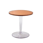 Table d'appoint ronde minimaliste en acrylique sur pied pour salon