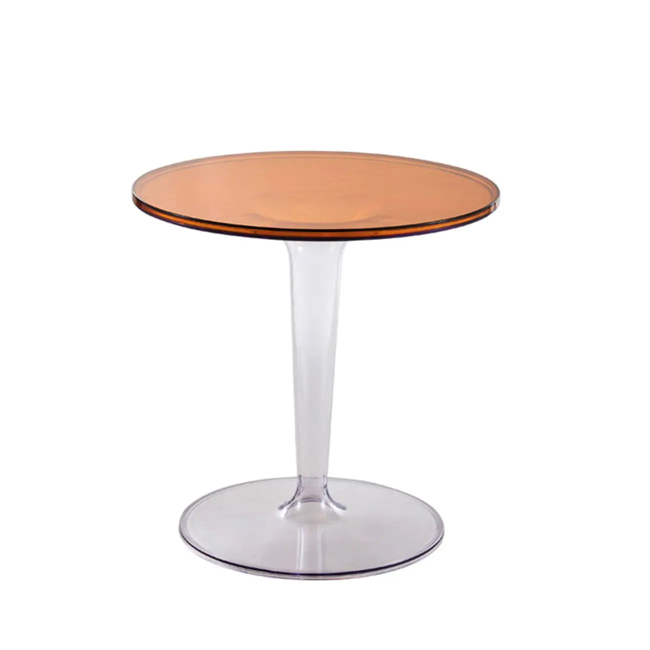 Table d'appoint ronde minimaliste en acrylique sur pied pour salon