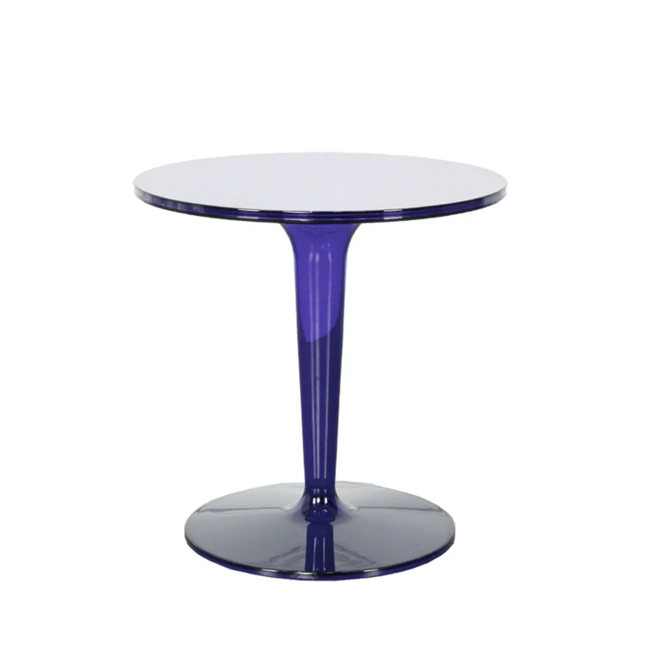 Table d'appoint ronde minimaliste en acrylique sur pied pour salon