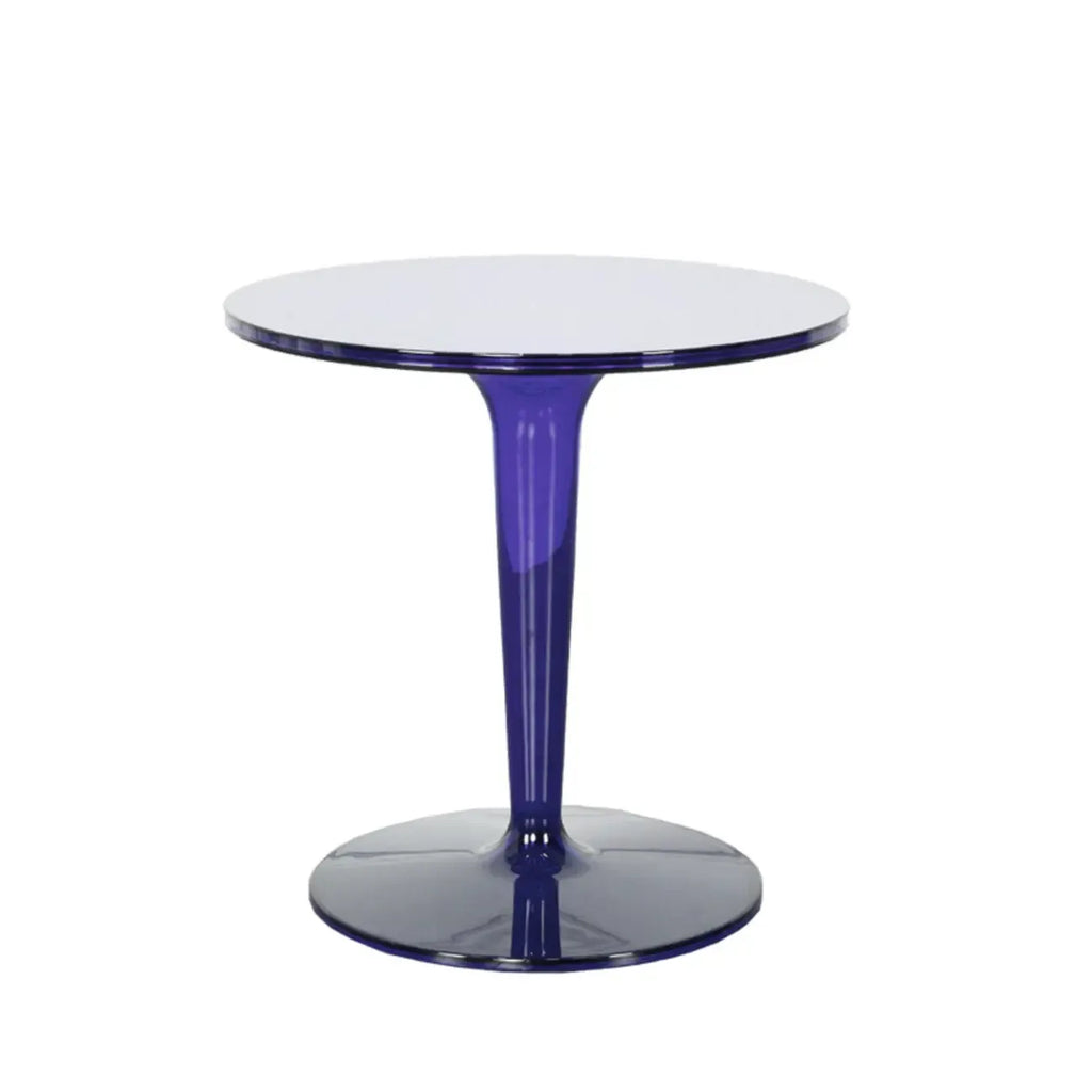 Table d'appoint ronde minimaliste en acrylique sur pied pour salon