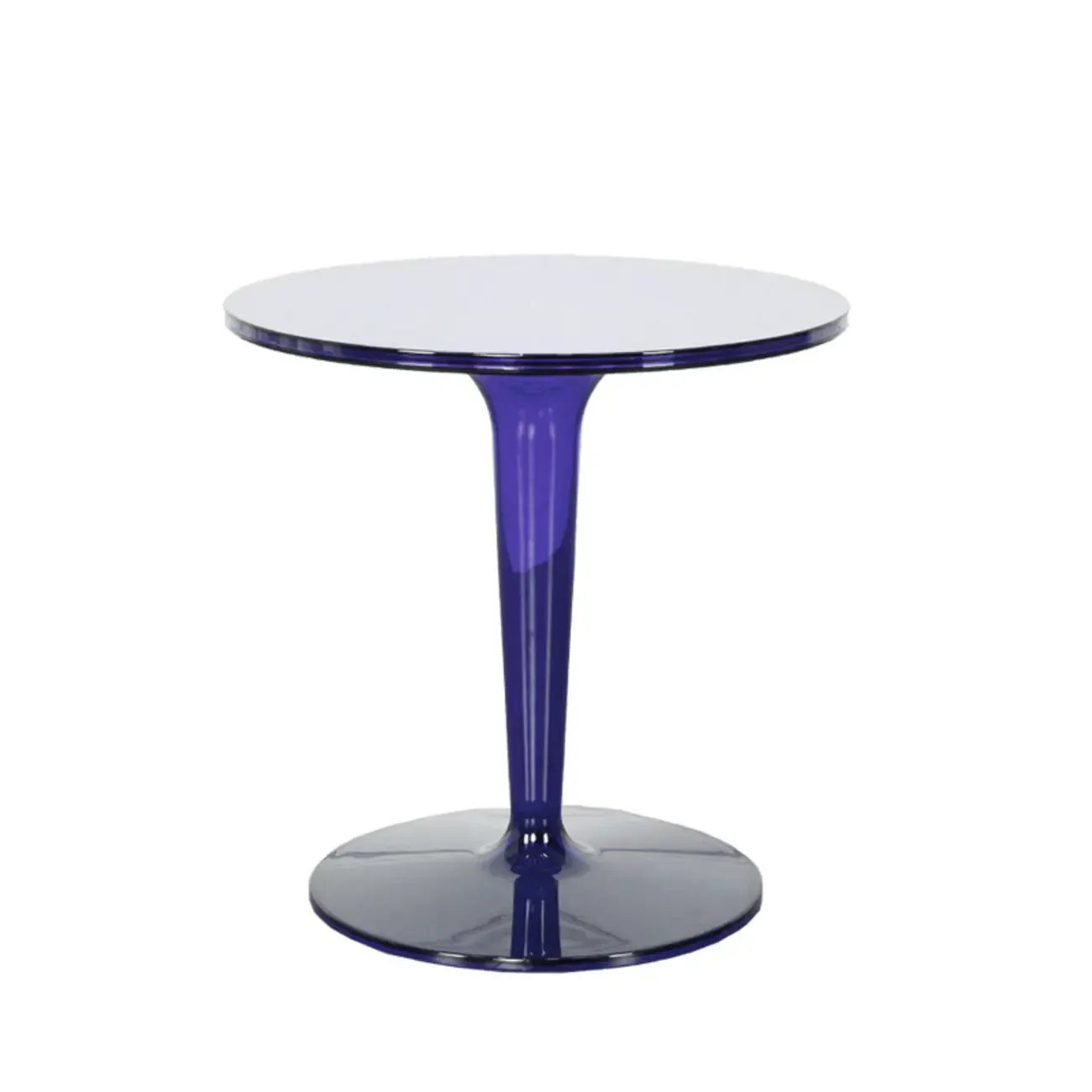 Table d'appoint ronde minimaliste en acrylique sur pied pour salon