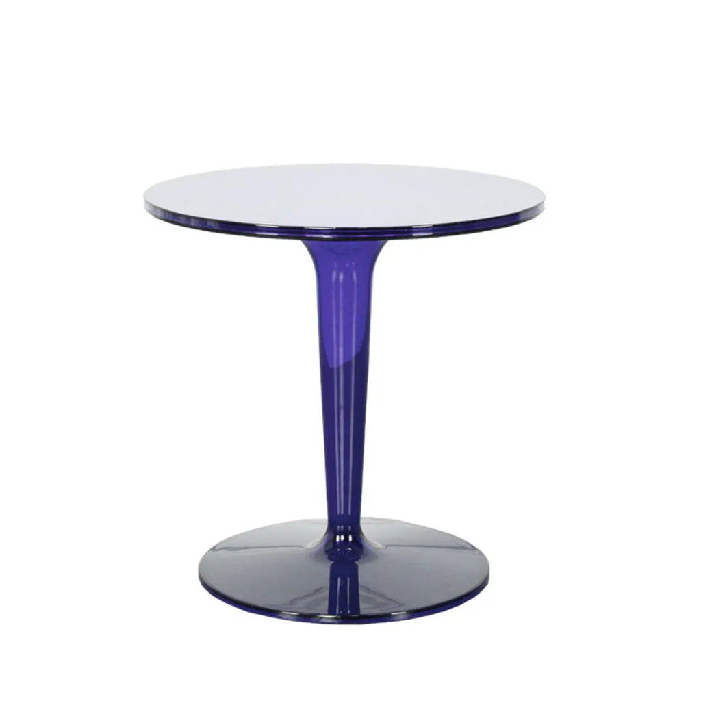 Table d'appoint ronde minimaliste en acrylique sur pied pour salon