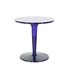 Table d'appoint ronde minimaliste en acrylique sur pied pour salon