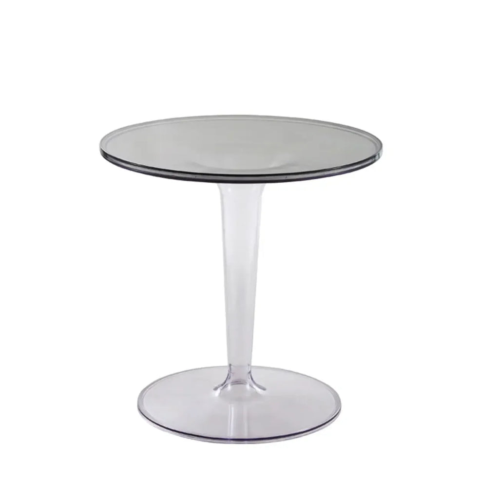 Table d'appoint ronde minimaliste en acrylique sur pied pour salon