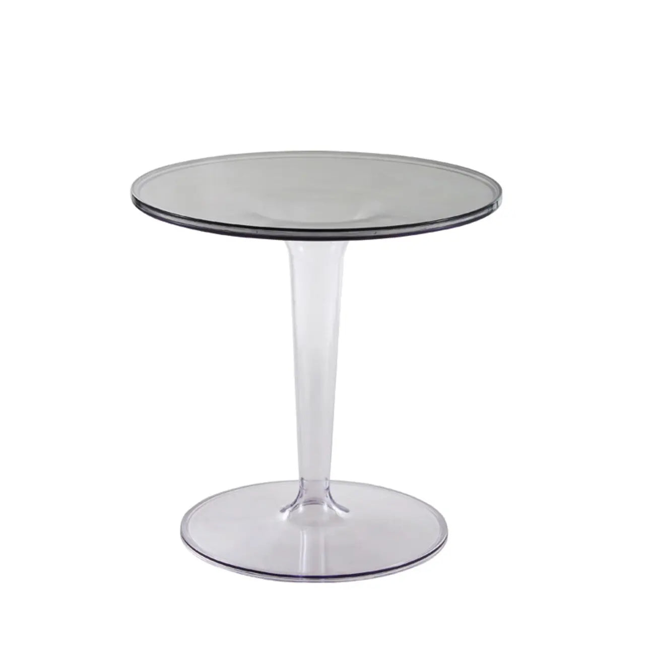Table d'appoint ronde minimaliste en acrylique sur pied pour salon