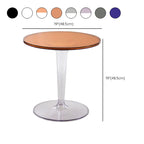 Table d'appoint ronde minimaliste en acrylique sur pied pour salon