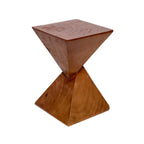 Table d'appoint carrée en bois naturel pour salon