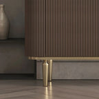 Buffet en bois brun glamour avec plateau en marbre