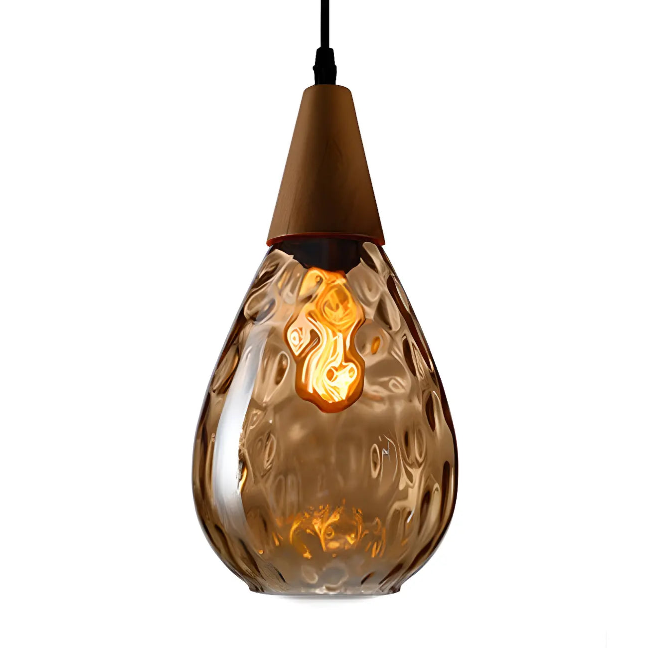 Suspension en verre couleur dune pour la décoration intérieure