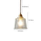 Suspension élégante en laiton et verre transparent avec cloche