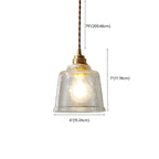 Suspension élégante en laiton et verre transparent avec cloche