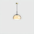 Suspension contemporaine en verre blanc gélatineux pour restaurant