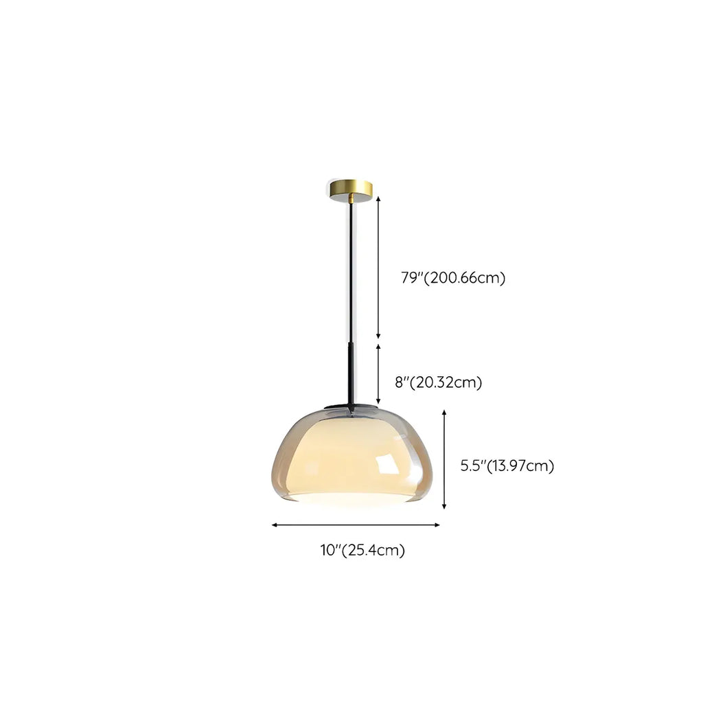 Suspension contemporaine en verre blanc gélatineux pour restaurant