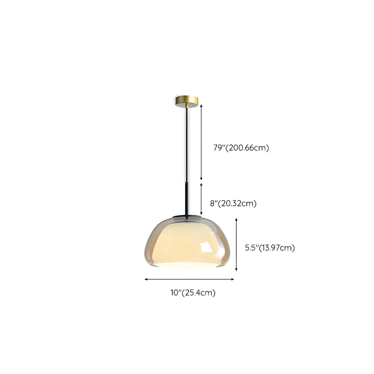 Suspension contemporaine en verre blanc gélatineux pour restaurant