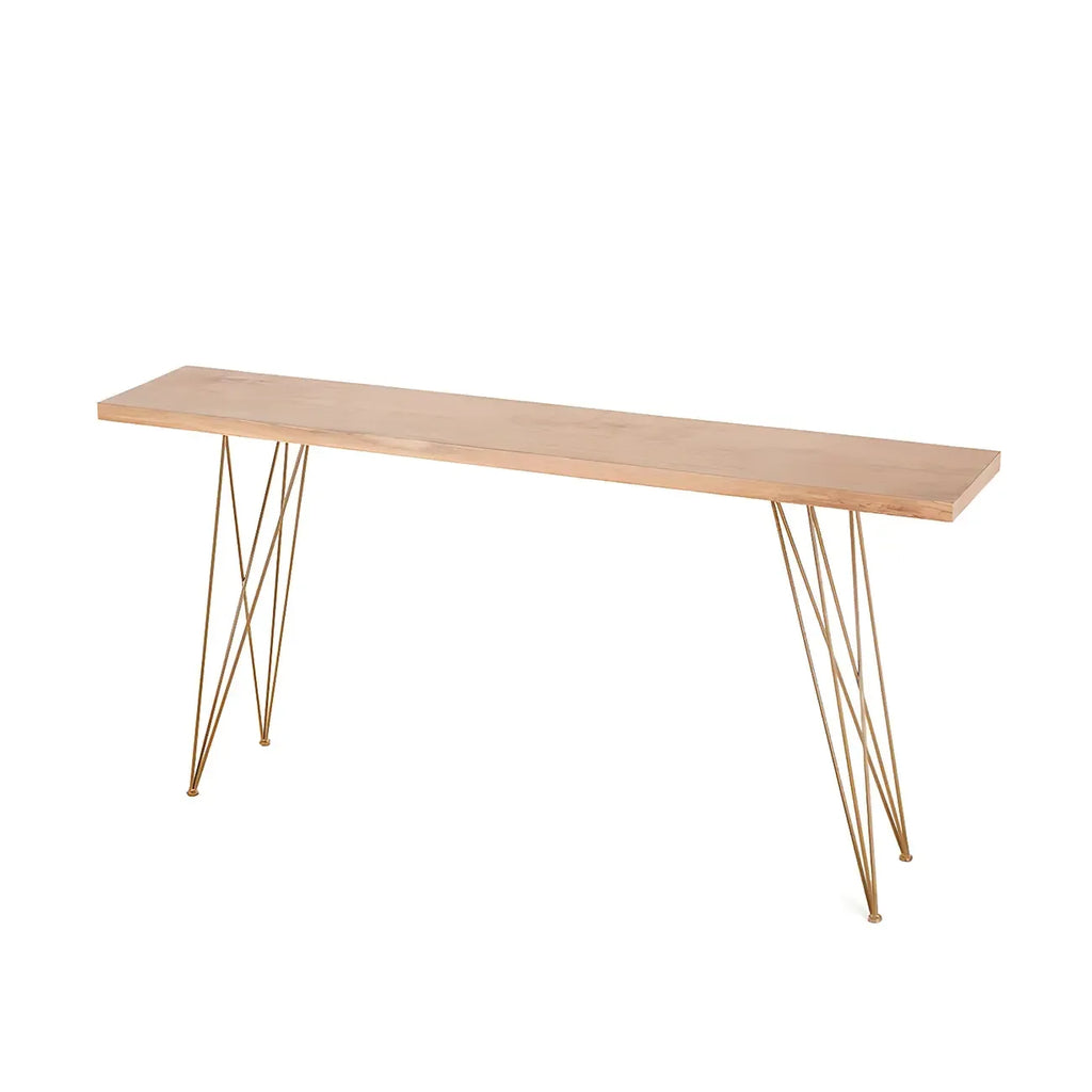 Élégante longue table de bar avec tabourets en bois