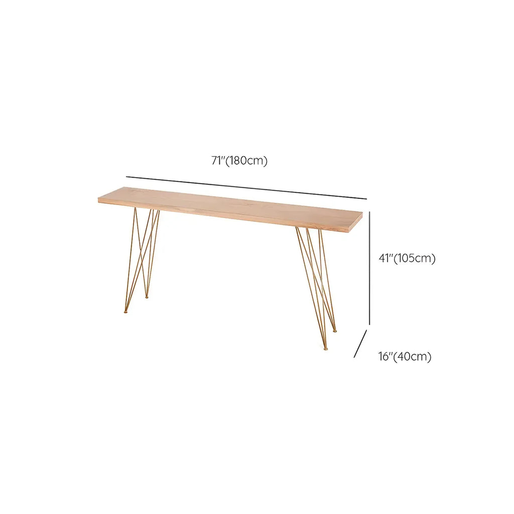 Élégante longue table de bar avec tabourets en bois