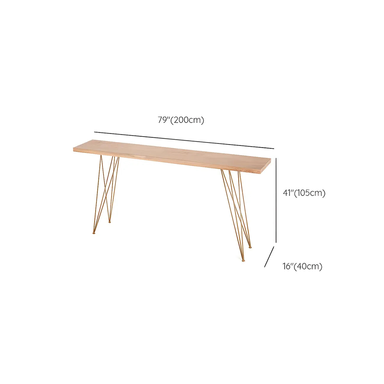 Élégante longue table de bar avec tabourets en bois