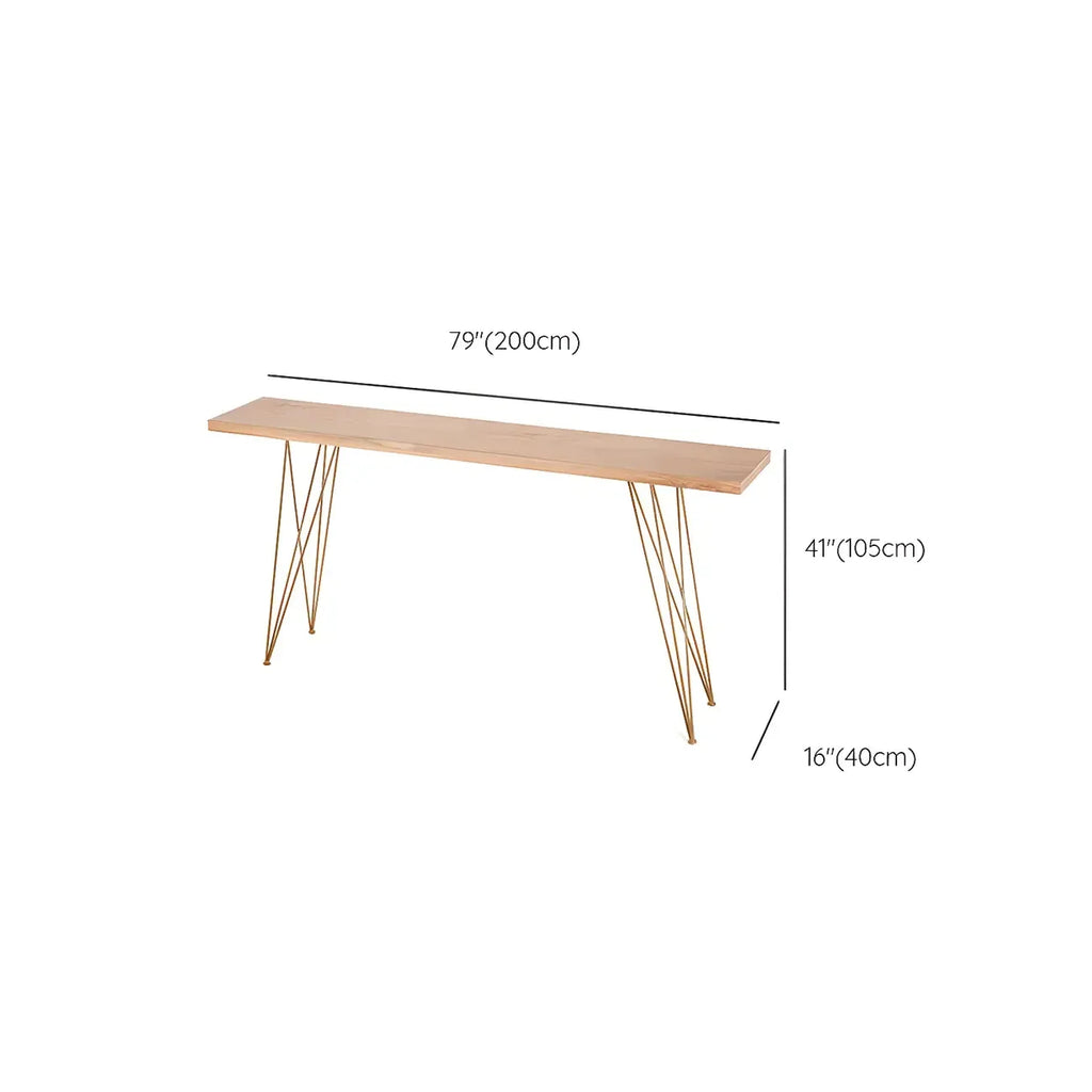 Élégante longue table de bar avec tabourets en bois