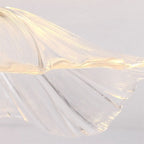 Suspension moderne en verre transparent avec abat-jour marguerite et accessoires dorés