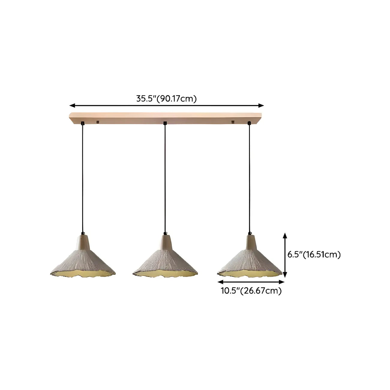 Suspension en bois gris avec motif de feuille de ginkgo pour salon