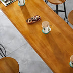 Ensemble de bar élégant en bois massif avec tabourets stylés pour la maison