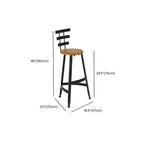 Ensemble de bar élégant en bois massif avec tabourets stylés pour la maison