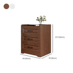 Table de chevet classique étroite en bois blanc avec 3 tiroirs