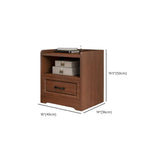Table de chevet classique étroite en bois blanc avec 3 tiroirs