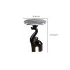 Table d'appoint Black Elephant avec plateau en pierre pour salon